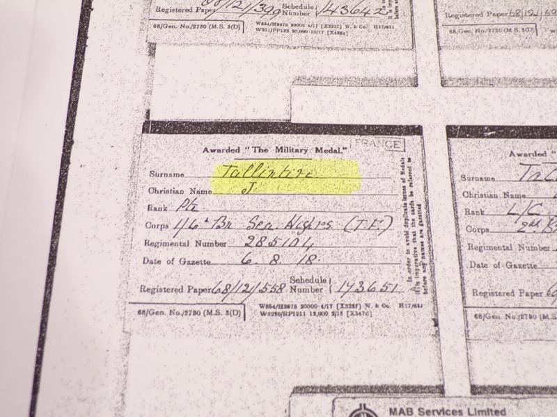 WW1 Medal Pair to Tallintire Argyle / Seaforth Highlanders MM Winner — image 4