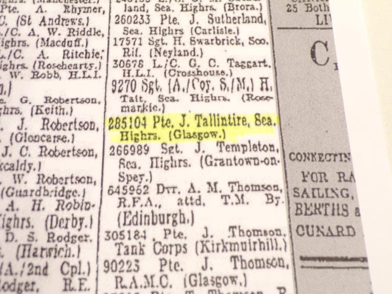 WW1 Medal Pair to Tallintire Argyle / Seaforth Highlanders MM Winner — image 5