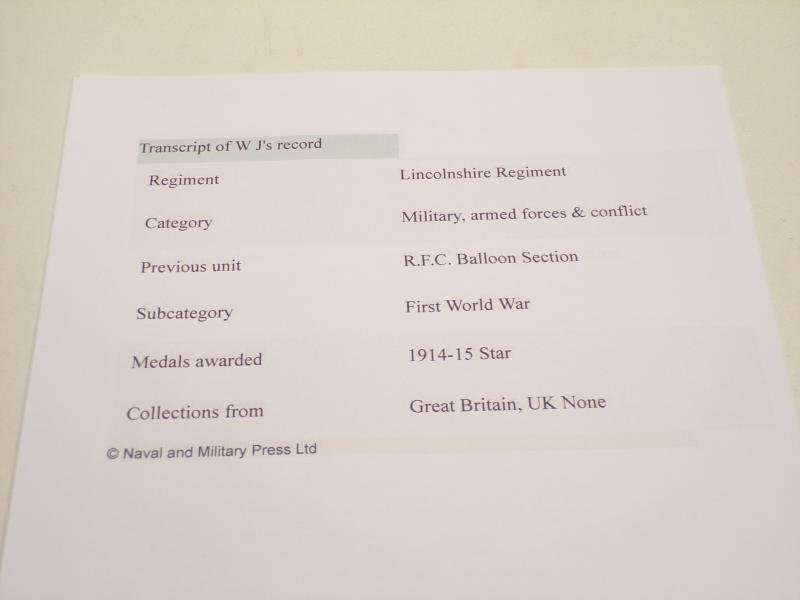 WW1 Medal Trio to Hancox RFC & Lincs Reg. — image 7