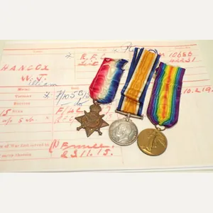 WW1 Medal Trio to Hancox RFC & Lincs Reg.