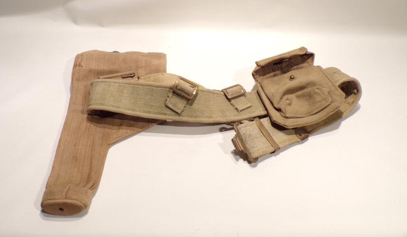 1937 Pattern Officers Webbing Belt Holster and Pouch. — image 7