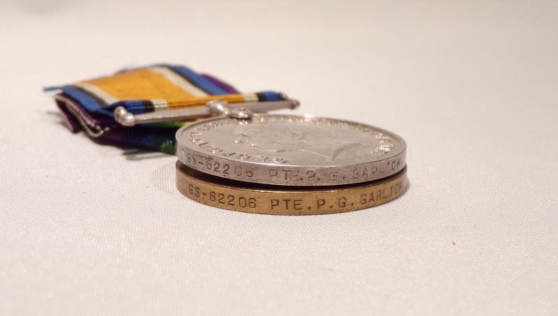 WW1 Medal pair to Garlick Royal Fusiliers. — image 3