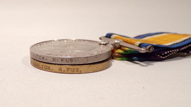 WW1 Medal pair to Garlick Royal Fusiliers. — image 4