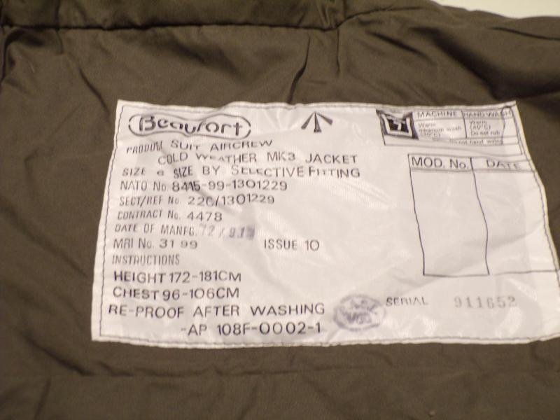 Vintage RAF Beaufort Aircrew Cold Weather MK3 Jacket — image 7