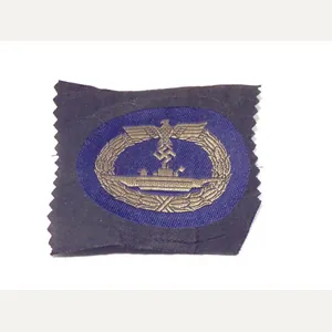 WW2 Era Kriegsmarine Cloth U-Boat Badge