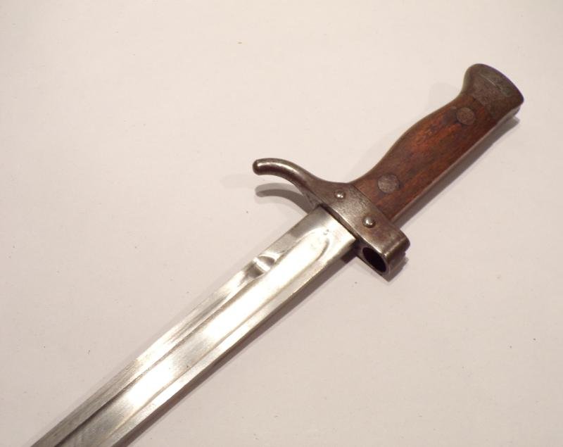 WW1 Era French M1892 Mk2 Mannlicher Berthier Bayonet & Frog. — image 3