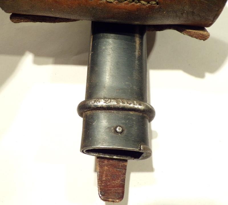 WW1 Era French M1892 Mk2 Mannlicher Berthier Bayonet & Frog. — image 6