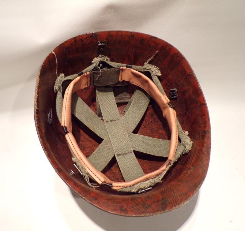 Korean War Era US M1 Helmet, Liner & Camo Cover. — image 7