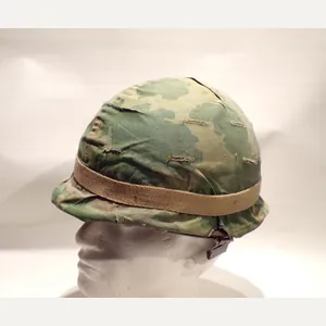 Korean War Era US M1 Helmet, Liner & Camo Cover.