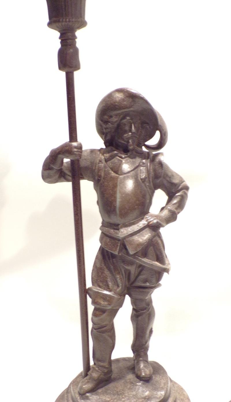 Pair Bronzed Spelter Figural Candle Sticks. — image 2