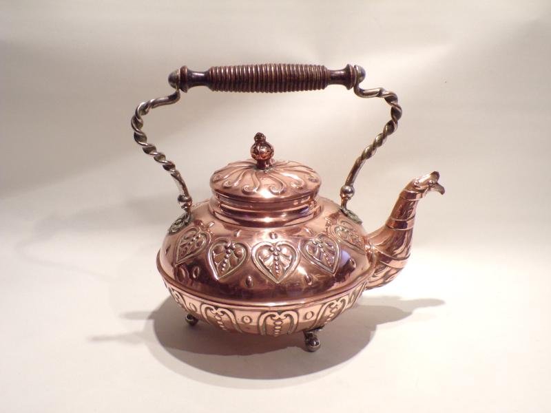 Art Nouveau Gebrüder Bing Copper Kettle. — image 3