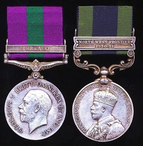 A Scarce Indian Medical Officer's Campaign Medal pair for Iraq …