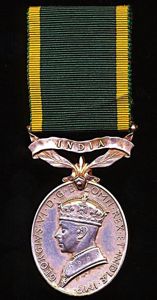 Efficiency Medal GVI 1st issue with 'India' bar (B.Q.M.S. G. …