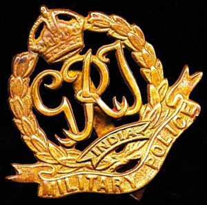 British India: Corps of Indian Military Police. King's Crown. Gilding …