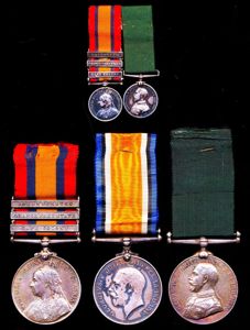 A positively attributed pair of miniature medals to A 'Tea …