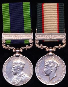 A Sikh soldiers campaign service medal pair for the North …