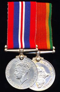 A South African pair of medals for service during the …