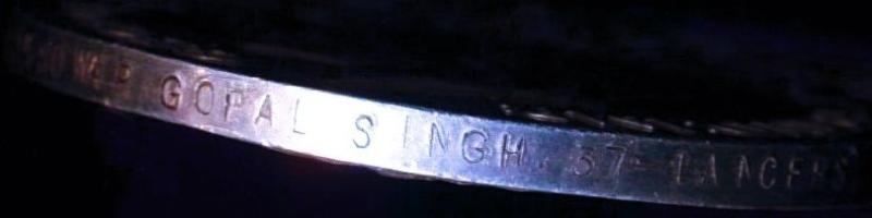General Service Medal 1918-62. GV first issue with clasp 'Iraq' (1225 Sowar Gopal Singh. 37-Lancers.) — image 5