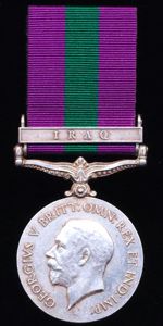 General Service Medal 1918-62. GV first issue with clasp 'Iraq' …