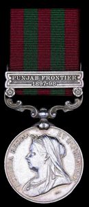 India General Service Medal 1895-1902. Silver issue with clasp 'Punjab …