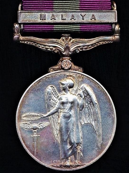 General Service Medal 1918-1962. EIIR issue with clasp 'Malaya' (22264684 Cpl. F. G. Holland. R.A.O.C.) — image 4