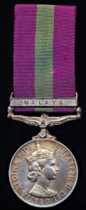 General Service Medal 1918-1962. EIIR issue with clasp 'Malaya' (22264684 …