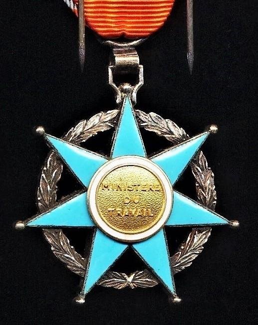 France: Order of Social Merit (Ordre du Mérite Social, Chevalier). Third class 'Knight' silvered & enamel breast badge — image 5