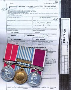 A Gunner Warrant Officer's Korea and Hong Kong Colony medal …