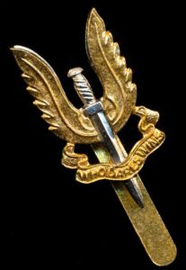 Special Air Service Regiment (SAS). Bi-metal cap badge