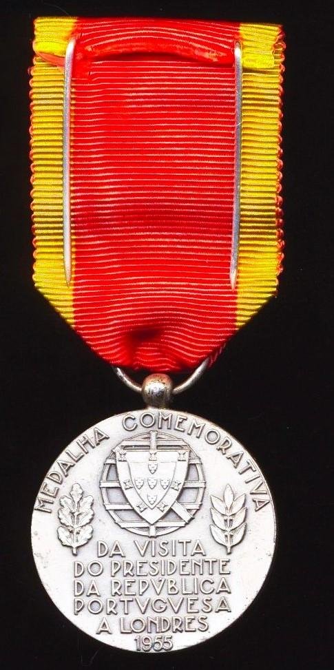 Portugal (Republic): President of Portugal Official State Visit to London Medal, 1955 (Medalha Commemorativa Da Visita Do Presidente Da Republica Portvgvesa Londres 1955 — image 4