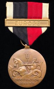 United States: Navy Occupation Service Medal 1945-1990. With clasp 'Europe'. …