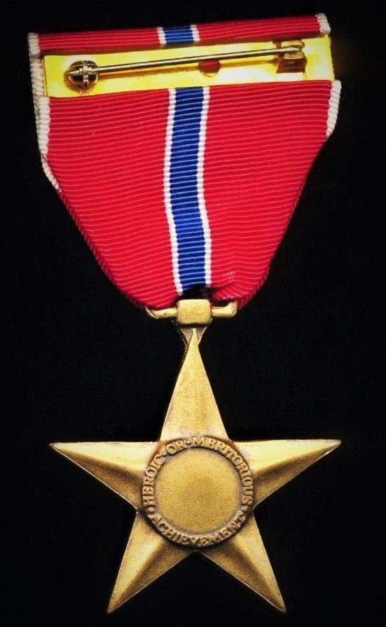 United States: Bronze Star Medal with silver 'V' valor emblem for second 'Valour' award of BSM. Sold together with a miniature BSM — image 4