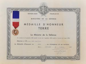 France: Medal of Honour for Civilian Workers of the Ministry …