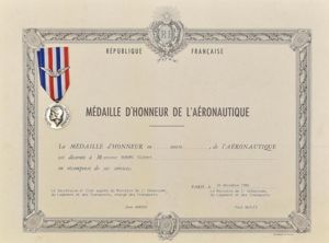 France: Aeronautical Medal of Honour (Medaille D'Honneur De 'Aeronautique). Silver. …