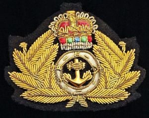 Royal Fleet Auxiliary: Senior officer's cap badge. With EIIR Crown. …