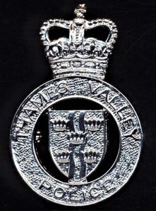 British Police: Thames Valley Police. EIIR Queen's Crown cap badge