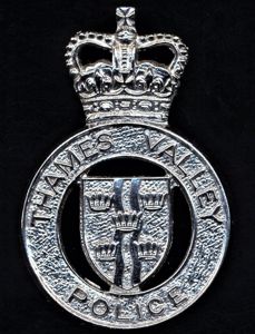 British Police: Thames Valley Police. EIIR Queen's Crown cap badge