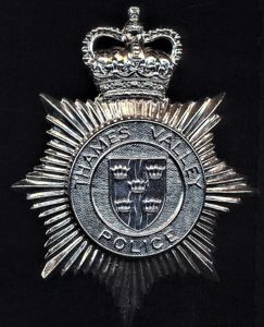 British Police: Thames Valley Police. EIIR Queen's Crown 'Helmet' plate