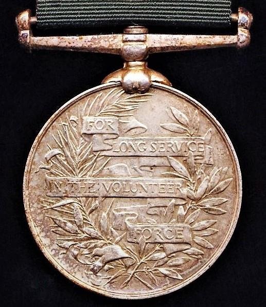 Volunteer Long Service Medal (India & the Colonies). GV issue (Volunteer A. J. Germany. N. W. Ry. Vol. Rifles.) — image 4