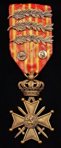 Belgium: Cross of War 1914-1918 (Croix De Guerre 1914-1918). With …