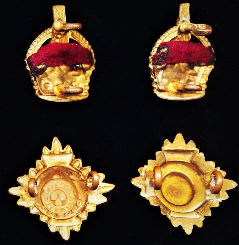 Auxiliary Force India / British Indian Army: 2 x pairs of Lieutenant-Colonels rank insignia — image 2