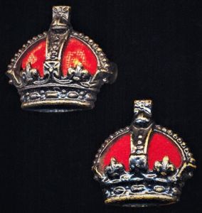 British Indian Army: Pair of blackened brass British Indian Army …