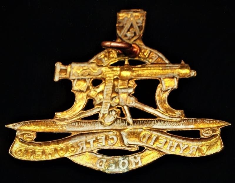 Union of South Africa: Regiment President Steyn. Gilding metal collar & or beret badge — image 2