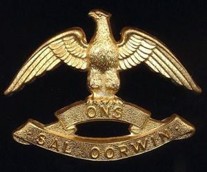 Republic of South Africa: Regiment West Rand. Gilding metal cap …