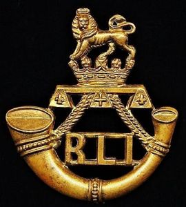 Republic of South Africa: Rand Light Infantry. Gilding metal cap …