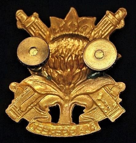 Republic of South Africa: Regiment Langenhoven. Gilding metal cap badge — image 2