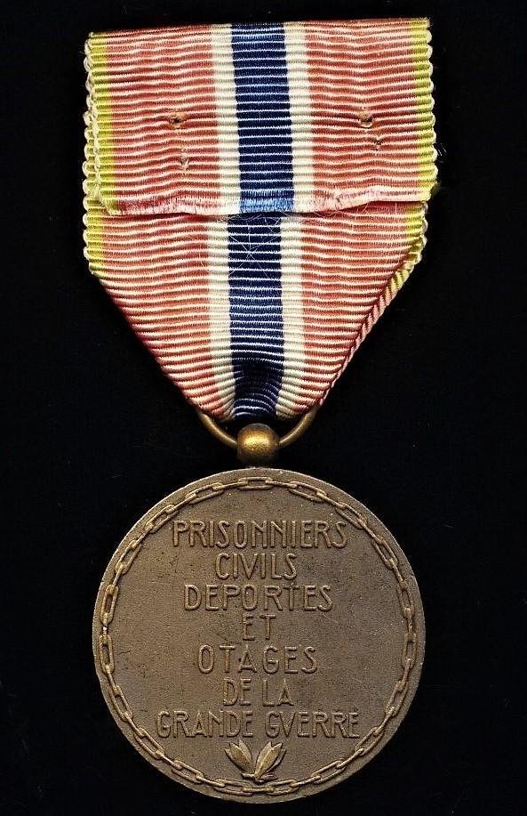 France: Medal for Civilian Prisoners, Deported Persons & Hostages 1914-1918 (Medaille Des Prisonniers Civils, Deportes et Otages 1914-1918) — image 4