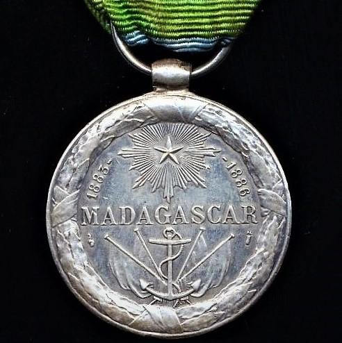 France: Madagascar Medal (1st Expedition) 1883-1886 (Medaille Du Madagascar 1883-86). 1st Type medal — image 5