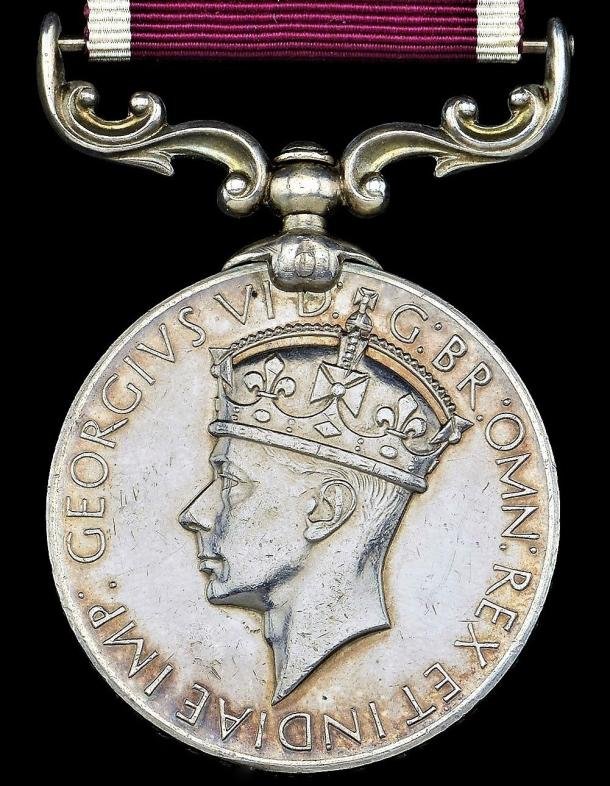 India Long Service & Good Conduct Medal. GVI issue (44389 Nk. Bhola Singh, R Bombay S & M) — image 2