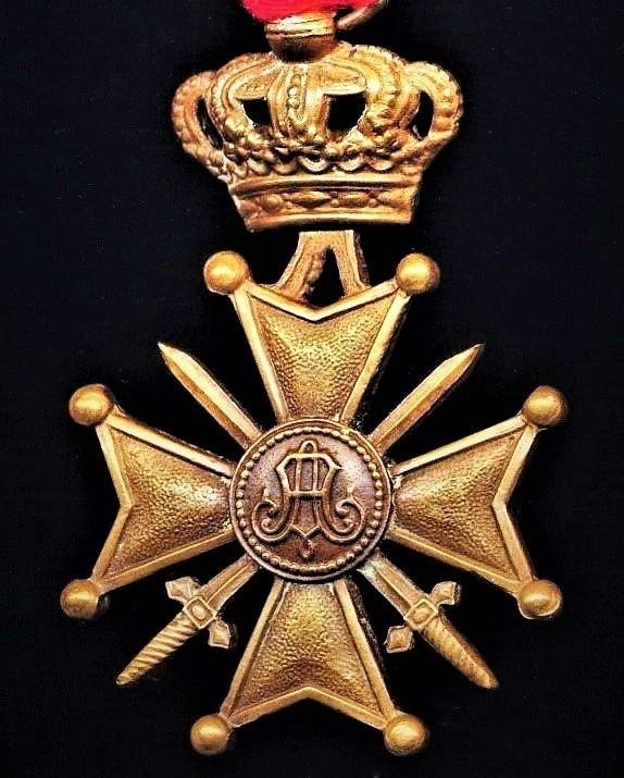 Belgium: Cross of War 1914-1918 (Croix De Guerre 1914-1918). With bronze palm with 'A' cypher — image 5
